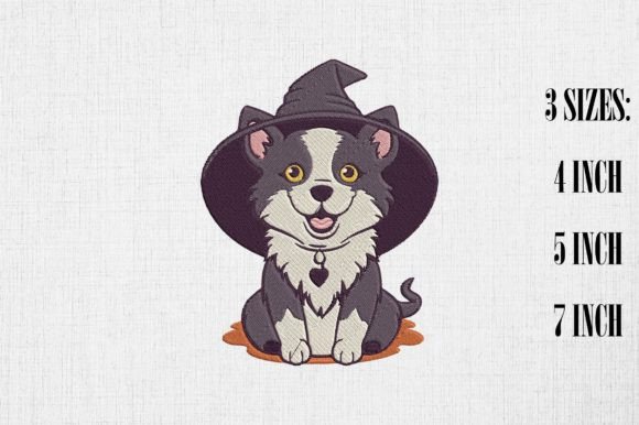 Border Collie with Witch Hat Embroidery Review