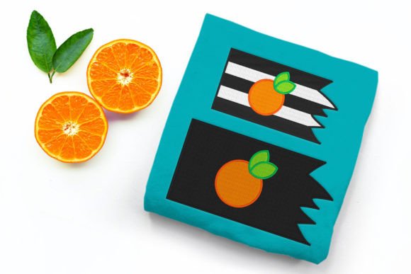 Striped or Solid Orange Pirate Flag